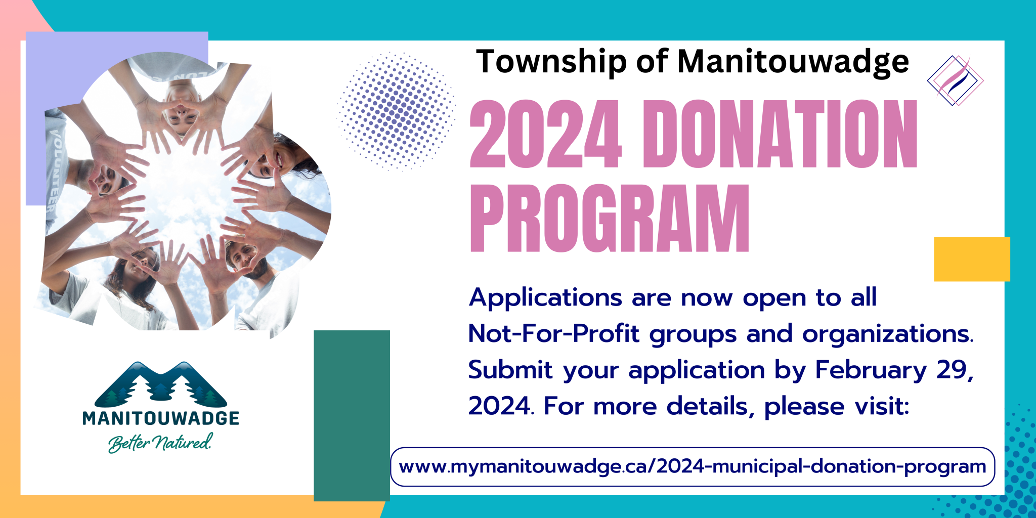 2024 Donation Program Applications are now open! Manitouwadge